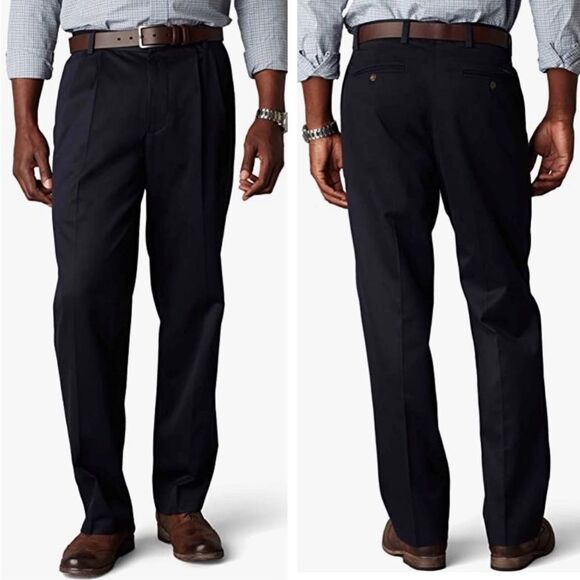 Dockers Men's Big & Tall Signature Classic Fit Pleated Easy Khaki Pants 52 x 32 - Picture 1 of 7